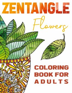 Cover Zentangle Flowers Coloring Book For Adults