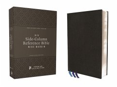 Niv, Wide Margin Side Column Reference Bible, Premium Goatskin Leather, Black, Premier Collection, Black Letter, Art Gilded Edges, Comfort Print - Zondervan