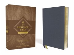 Niv, Heritage Bible, Passaggio Setting, Genuine Leather, Buffalo, Blue, Line Matched, Art Gilded Edges, Comfort Print - Zondervan