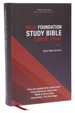 Nkjv, Foundation Study Bible, Large Print, Hardcover, Red Letter, Comfort Print - Thomas Nelson