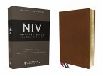 Niv, Thinline Bible, Large Print, Premium Goatskin Leather, Brown, Premier Collection, Black Letter, Art Gilded Edges, Comfort Print