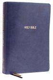 Nkjv, Foundation Study Bible, Large Print, Leathersoft, Blue, Red Letter, Thumb Indexed, Comfort Print