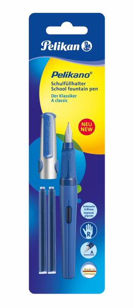 Pelikan Schulfüllhalter Pelikano P480, Blau, Feder A, für Rechtshänder, 1er Set Pelikan Schulfüllhalter Pelikano P480, Blau, Feder A, für Rechtshänder, 1er Set