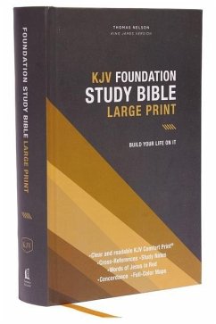Kjv, Foundation Study Bible, Large Print, Hardcover, Red Letter, Thumb Indexed, Comfort Print - Thomas Nelson