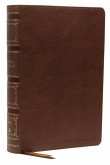 Nkjv, Single-Column Wide-Margin Reference Bible, Leathersoft, Brown, Red Letter, Thumb Indexed, Comfort Print
