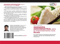 INGENIERÍA AGROINDUSTRIAL para el emprendimiento rural. Ricota - Orellana Díaz, Carlos A.
