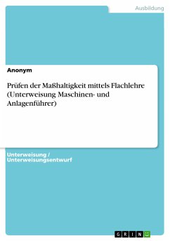 Prüfen der Maßhaltigkeit mittels Flachlehre (Unterweisung Maschinen- und Anlagenführer) (eBook, PDF)