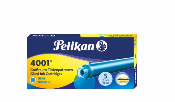 Pelikan Tintenpatronen 4001® Etui mit 5 Großraum-Patronen Türkis