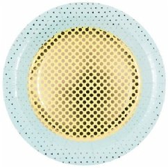 Cover Pappteller Konfetti blau, 22,5 cm