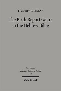 Cover The Birth Report Genre in the Hebrew Bible (eBook, PDF)