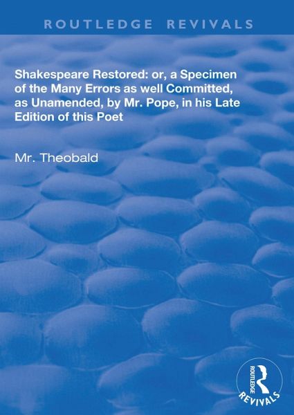 Shakespeare Restored (eBook, PDF) Shakespeare Restored (eBook, PDF)