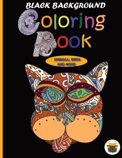 Black Background Coloring Book - Mango The Cat Publishing