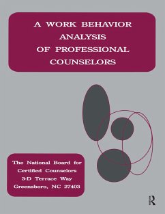 Cover A Work Behavior Analysis Of Professional Counselors (eBook, PDF)
