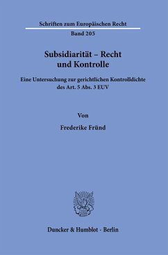Cover Subsidiarität - Recht und Kontrolle.