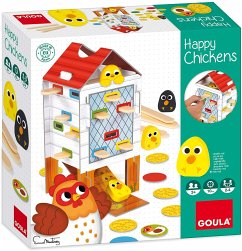 Cover Goula 53170 - Happy Chickens, Fröhliche Küken, Geschicklichkeitsspiel