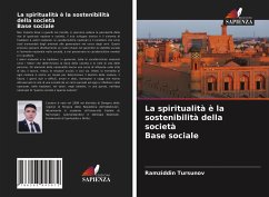 La spiritualità è la sostenibilità della società Base sociale - Tursunov, Ramziddin