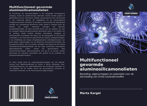 Multifunctioneel gevormde aluminosilicamonolieten Multifunctioneel gevormde aluminosilicamonolieten