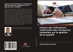 Impact des indicateurs importants des ressources humaines sur la gestion de la qualité