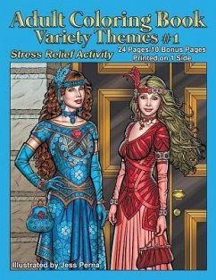 Adult Coloring Book Variety Themes #1: Stress Relief Activity - Perna, Jess
