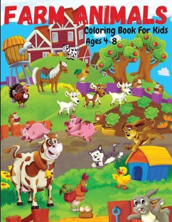 Farm Animals Coloring Book For Kids Ages 4-8 - Dorny, Lora