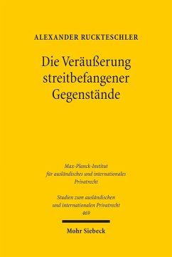 Die Veräußerung streitbefangener Gegenstände (eBook, PDF) - Ruckteschler, Alexander