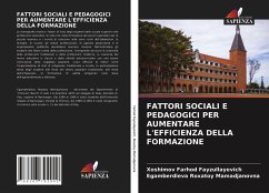 Cover FATTORI SOCIALI E PEDAGOGICI PER AUMENTARE L'EFFICIENZA DELLA FORMAZIONE