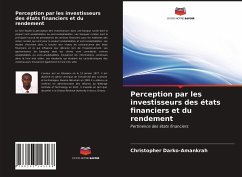 Perception par les investisseurs des états financiers et du rendement - Darko-Amankrah, Christopher