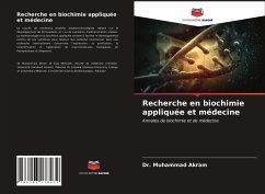 Cover Recherche en biochimie appliquée et médecine