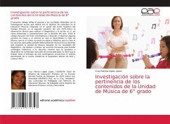 Investigación sobre la pertinencia de los contenidos de la Unidad de Música de 6° grado - López López, Cruz Patricia