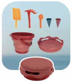 Schildkröt Funsports - 7in1 Sand Toys Falteimer Set - rot