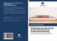 Einhaltung der Berufung in der bolivianischen Zivilprozessordnung - López Hernani, Oscar