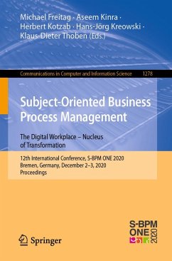 Cover Subject-Oriented Business Process Management. The Digital Workplace - Nucleus of Transformation (eBook, PDF)