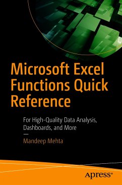 Microsoft Excel Functions Quick Reference (eBook, PDF) - Mehta, Mandeep