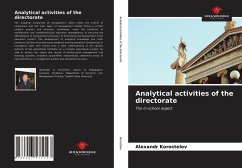 Analytical activities of the directorate - Korostelev, Alexandr