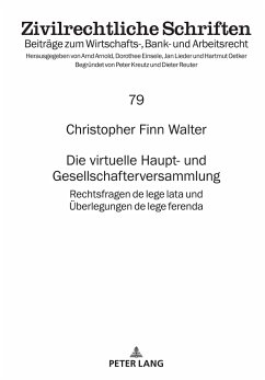 Die virtuelle Haupt- und Gesellschafterversammlung - Walter, Christopher Finn