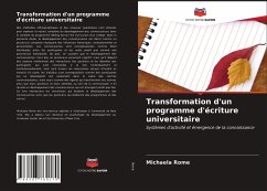 Transformation d'un programme d'écriture universitaire - Rome, Michaela
