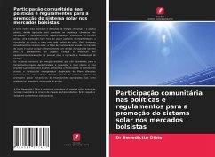 Participação comunitária nas políticas e regulamentos para a promoção do sistema solar nos mercados bolsistas - Dibia, Dr Benedictta