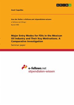 Major Entry Modes for FDIs in the Mexican Oil Industry and Their Key Motivations. A Comparative Investigation