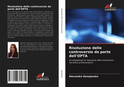 Risoluzione delle controversie da parte dell'OPTA - Danopoulos, Alexandra