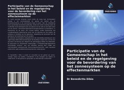 Participatie van de Gemeenschap in het beleid en de regelgeving voor de bevordering van het zonnesysteem op de effectenmarkten - Dibia, Dr Benedictta