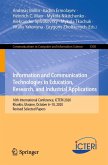 Information and Communication Technologies in Education, Research, and Industrial Applications (eBook, PDF)