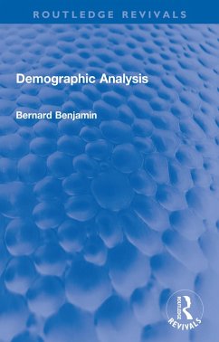 Demographic Analysis (eBook, PDF) - Benjamin, Bernard