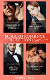 Modern Romance August 2021 Books 1-4: Cinderella's Desert Baby Bombshell (Heirs for Royal Brothers) / Beauty in the Billionaire's Bed / Nine Months to Tame the Tycoon / A Consequence Made in Greece (eBook, ePUB)