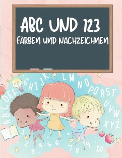 Cover ABC und 123 Färbung und Rückverfolgung Buch für Kinder