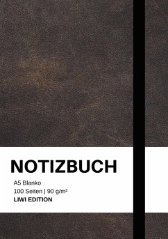 Notizbuch A5 blanko - 100 Seiten 90g/m² - Soft Cover Schwarz - FSC Papier - A5, Notizbuch;A5, Notebook
