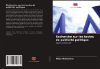 Recherche sur les textes de publicité politique