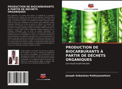 PRODUCTION DE BIOCARBURANTS À PARTIR DE DÉCHETS ORGANIQUES - Pathiyamattom, Joseph Sebastian;Verea, Laura;Eapen, Delfeena