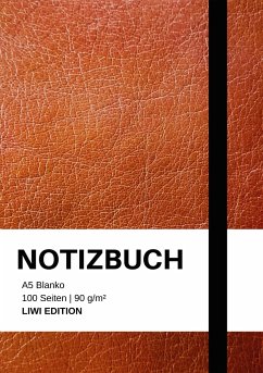 Notizbuch A5 blanko - 100 Seiten 90g/m² - Soft Cover Braun - FSC Papier - A5, Notizbuch;A5, Notebook