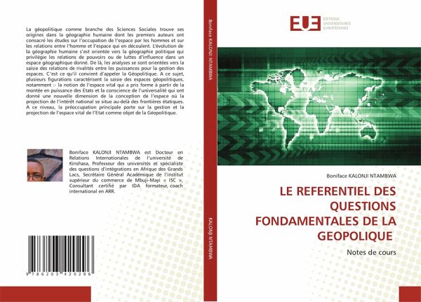 Le Référentiel des Questions Fondamentales de la Géopolitique Le Référentiel des Questions Fondamentales de la Géopolitique