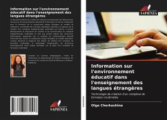 Information sur l'environnement éducatif dans l'enseignement des langues étrangères - Cherkashina, Olga